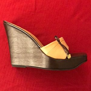 kate spade Square Toe Sandal Platform Wedge Slides